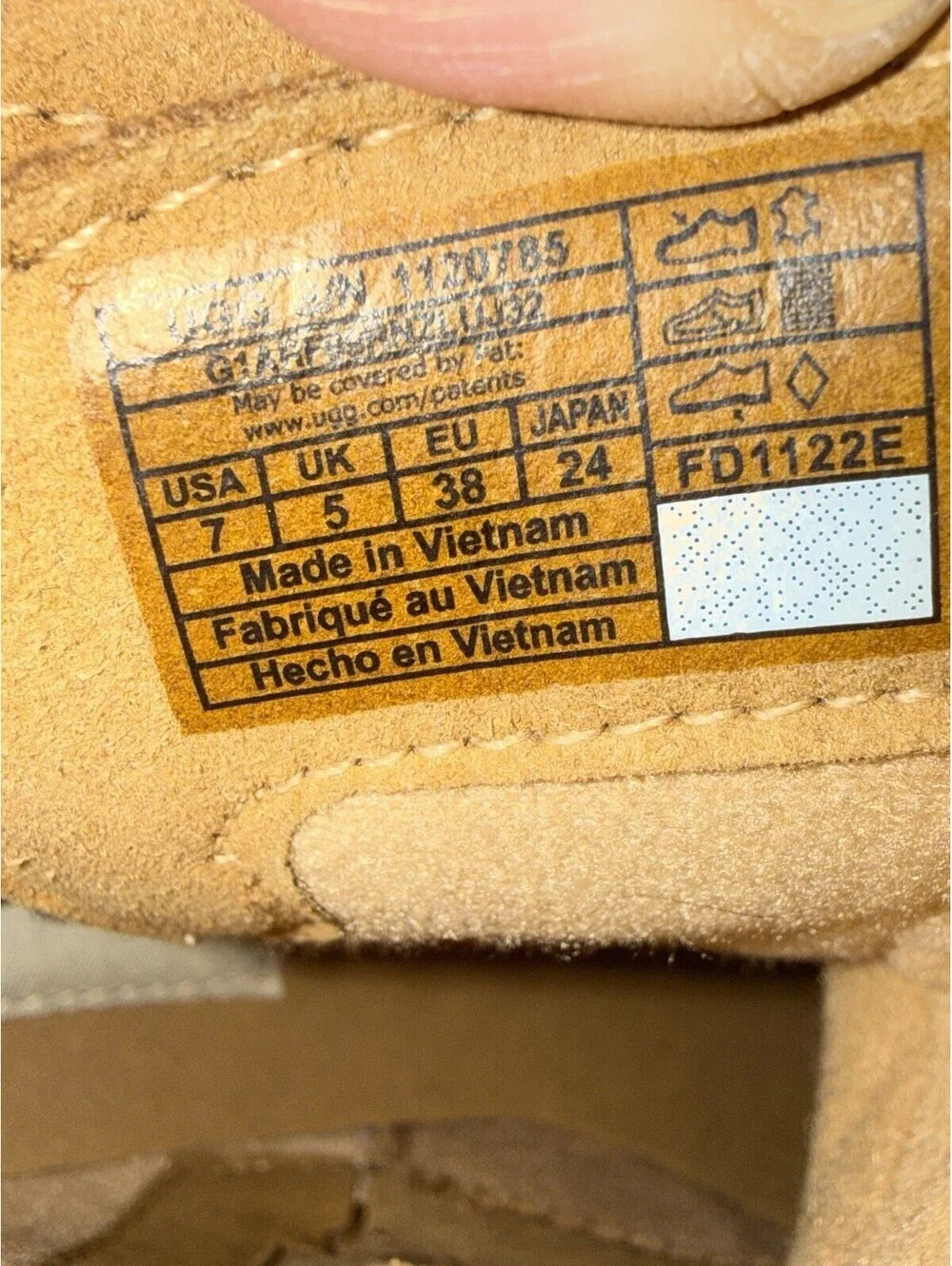 UGG HAPSBURG DUCK Boots lace up Side Zip Waterproof Tan Women's Size 7